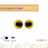 Olho 27mm castanho - 2 pares