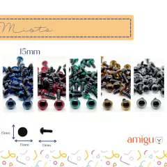 Olho 15mm colorido - comprar online