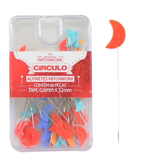 Alfinete Patchwork Círculo - Lua
