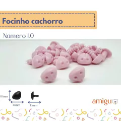 Focinho cachorro rosa bebê - comprar online