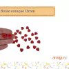BOTÃO CORAÇÃO 13MM VERMELHO - 10 UNIDADES