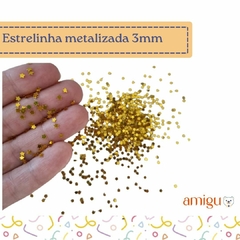 Estrelinha metalizada 3mm - 1,5 gramas