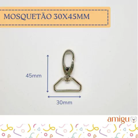 MOSQUETÃO 30X45MM - 2 UNID