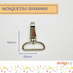 MOSQUETÃO DOURADO 50X60MM - 1 UNID