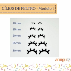 Cílios de Feltro - Modelo 1 (5 pares)