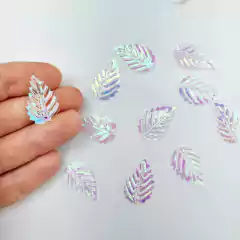 Aplique lantejoula folha frutacor - Loja Amigu