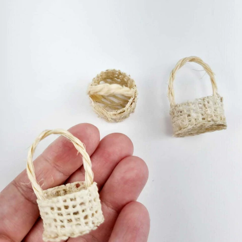 Mini cesta de juta redonda - unidade