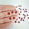 Aplique coração vermelho 6mm - 20 unidades