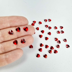 Aplique coração vermelho 6mm - 20 unidades - comprar online