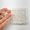 Miçanga arroz liso com furo branco 4x8mm - 10 gramas