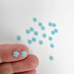 Mini Rosa 3mm Cores Leitosas - 20 unidades