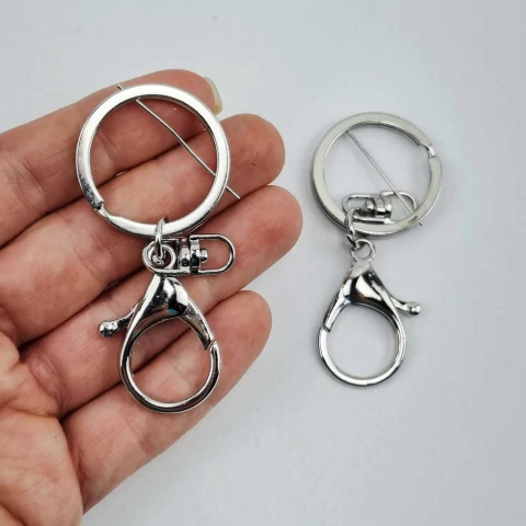 Mosquetão com chaveiro fita larga 30mm fecho lagosta - 1 unid - comprar online