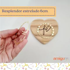 Resplendor estrelado 6cm - metal banhado - comprar online