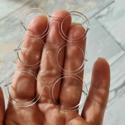 Óculos redondo TRANSPARENTE | Modelo 1 (vazado)