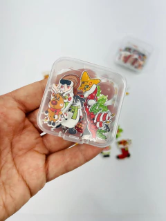 Kit 10 botões de madeira natalinos - comprar online