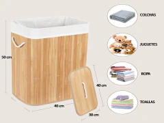 Set 1 Canasto Grande + 3 Canastos Bambu Organizador Multiusos - Vintash Home