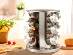 Especieros X12 Giratorio Redondo Acero Inoxidable - tienda online