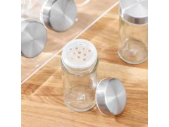 Especieros X12 Giratorio Cuadrado Acero Inoxidable Con Madera - tienda online