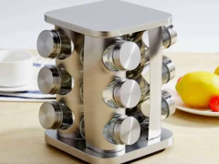 Especieros X12 Giratorio Cuadrado Acero Inoxidable en internet