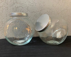 Frascos Vidrio 2 Posiciones Tapa Acero 4000 ml Gigante