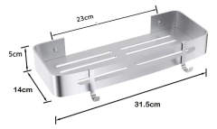 Imagen de Repisas Aluminio Multiuso X2 Para Pared