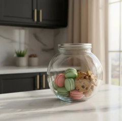 Frascos Vidrio 2 Posiciones Tapa Acero 4000 ml Gigante - Vintash Home