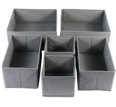 Set X6 Organizador Para Cajones/placard Para Ropa Interior Gris - comprar online