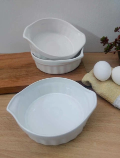 Cazuelas X12 Blanca Ceramica