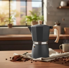 Cafetera Tipo Italiana Express 9 Pocillos Gris - comprar online