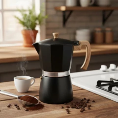 Cafetera Tipo Italiana Express 12 Pocillos Negra - tienda online