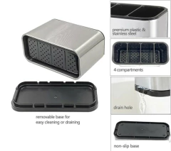 Escurridor Organizador De Cubiertos Acero Inox. - comprar online