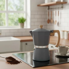 Cafetera Tipo Italiana Express 9 Pocillos Gris en internet