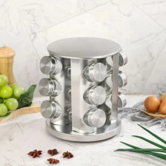 Especieros X12 Giratorio Redondo Acero Inoxidable - comprar online