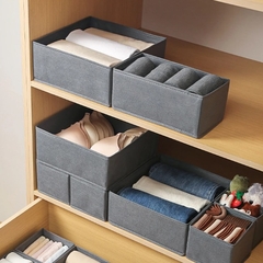 Set X6 Organizador Para Cajones/placard Para Ropa Interior Gris - comprar online