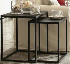 Mesas Ratona Nido X2 Hierro Negra - Vintash Home