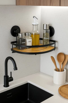 Estante Esquinero Multiuso C/sopapa S/perforar Pared - comprar online