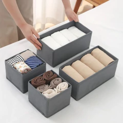 Imagen de Set X6 Organizador Para Cajones/placard Para Ropa Interior Gris