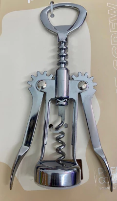 Imagen de Sacacorcho Destapador Doble Aleta Acero Inoxidable