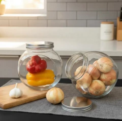 Frascos Vidrio 2 Posiciones Tapa Acero 4000 ml Gigante - tienda online