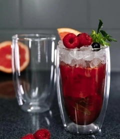 Vasos x6 Doble Pared Vidrio 450ml - tienda online