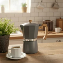 Imagen de Cafetera Tipo Italiana Express 9 Pocillos Gris