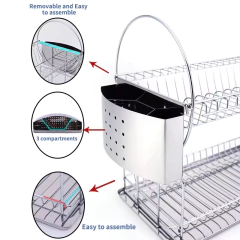 Secaplatos Escurridor Cromado C/ Bandeja Y Cubiertero en internet