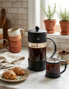 Cafetera Con Embolo acero y Base Plástica 1 litro - comprar online