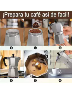 Cafetera Tipo Italiana Express 9 Pocillos Plateada - tienda online