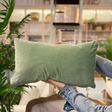 ALMOHADON TERCIOPELO VERDE