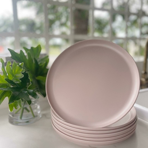 PLATO PLAYO MELAMINA ROSA SET X 6