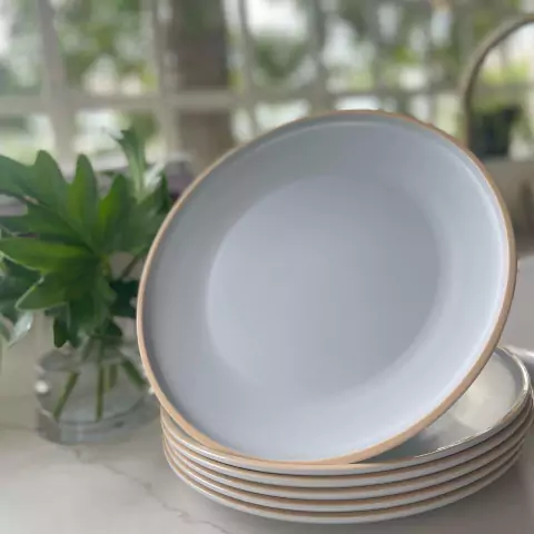 PLATO PLAYO MELAMINA GRIS SET X 6