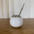 MATE DE CERAMICA BLANCA Y VIROLA ALPACA LISA - comprar online