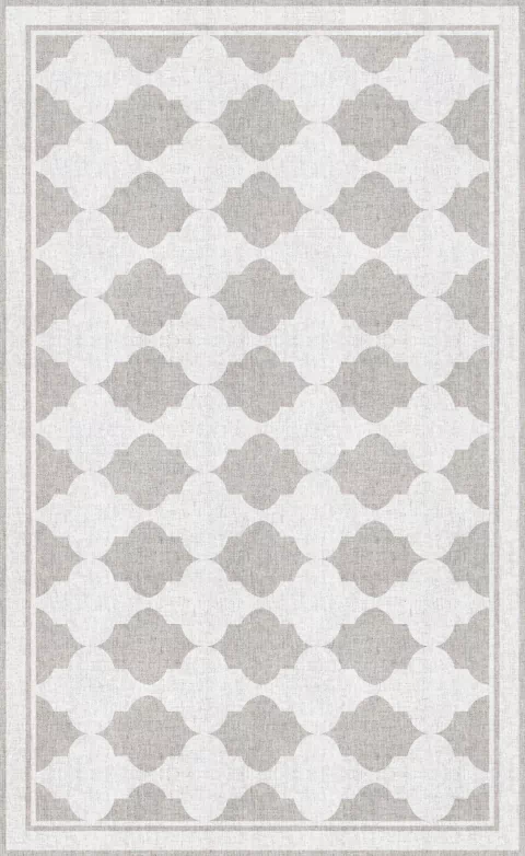 ALFOMBRA VINILICA RAFIA BEIGE + BCO 60X98 CM
