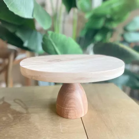 PIE DE TORTA DE MADERA 27X15CM